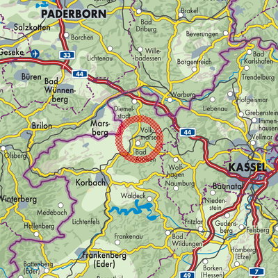 Landkarte Bad Arolsen