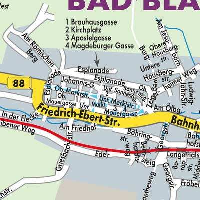 Stadtplan Bad Blankenburg
