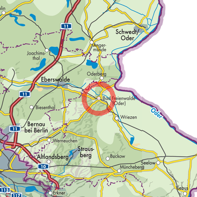 Landkarte Bad Freienwalde (Oder)