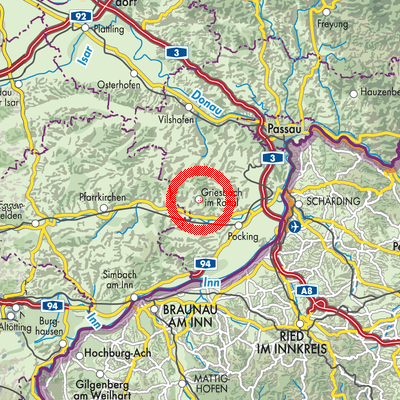 Landkarte Bad Griesbach i.Rottal