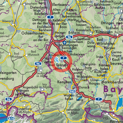 Landkarte Bad Grönenbach