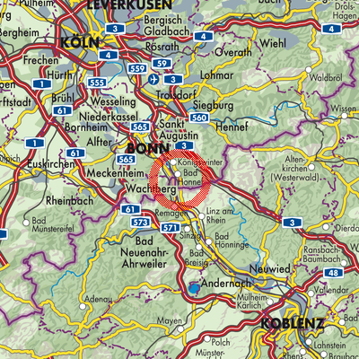 Landkarte Bad Honnef