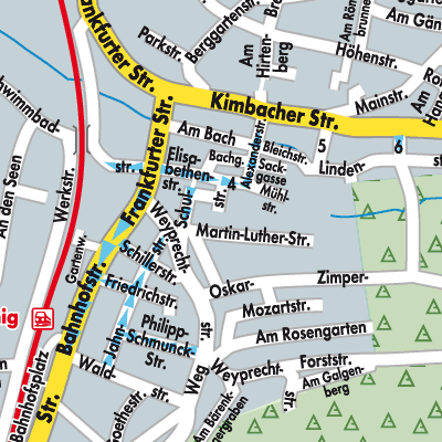 Stadtplan Bad König