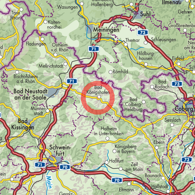 Landkarte Bad Königshofen im Grabfeld
