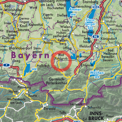Landkarte Bad Kohlgrub