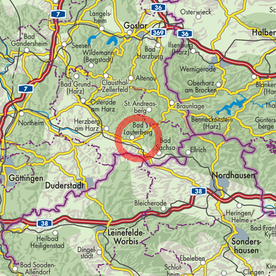 Landkarte Bad Lauterberg im Harz