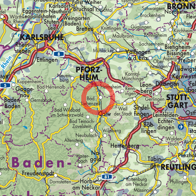 Landkarte Bad Liebenzell
