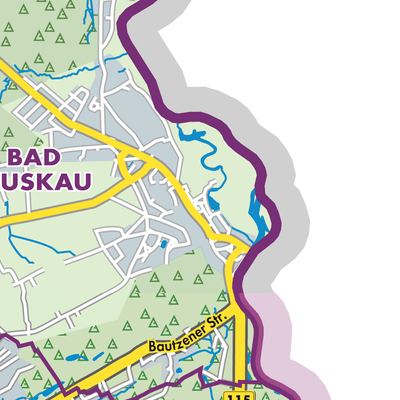 Übersichtsplan Bad Muskau - Mužakow