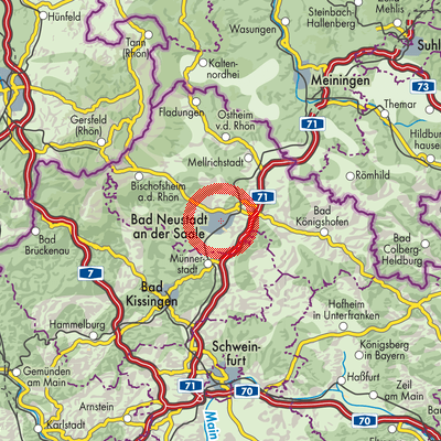 Landkarte Bad Neustadt an der Saale