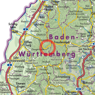 Landkarte Bad Peterstal-Griesbach