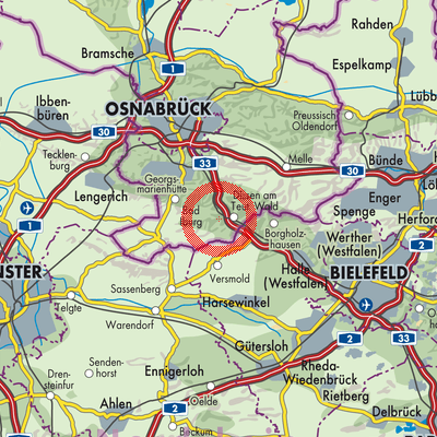 Landkarte Bad Rothenfelde