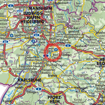 Landkarte Bad Schönborn