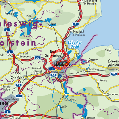 Landkarte Bad Schwartau