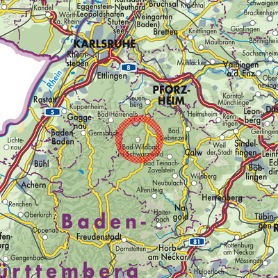 Landkarte Bad Wildbad