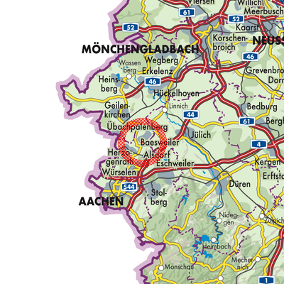 Landkarte Baesweiler