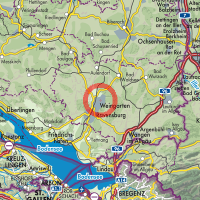 Landkarte Baienfurt