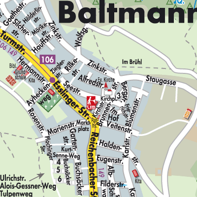 Stadtplan Baltmannsweiler