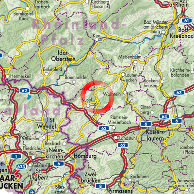 Landkarte Bedesbach