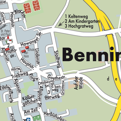 Stadtplan Benningen