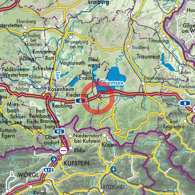 Landkarte Bernau am Chiemsee