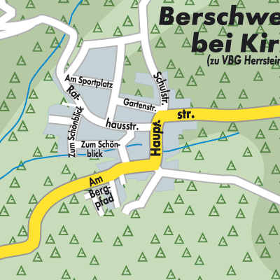 Stadtplan Berschweiler bei Kirn