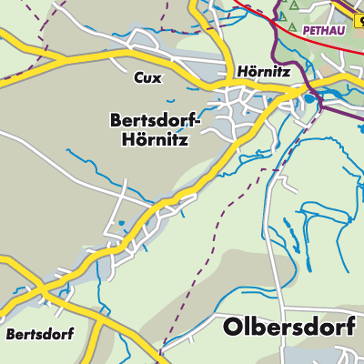 Übersichtsplan Bertsdorf-Hörnitz