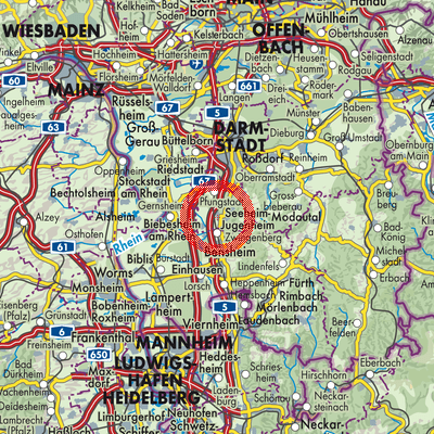 Landkarte Bickenbach