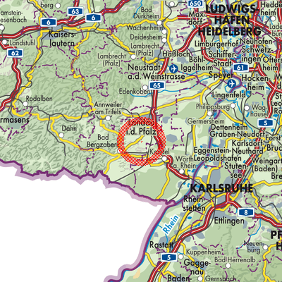 Landkarte Billigheim-Ingenheim