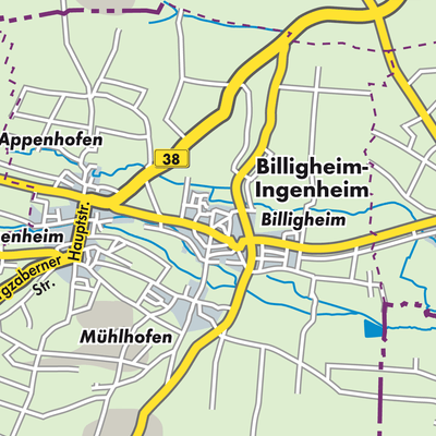 Übersichtsplan Billigheim-Ingenheim
