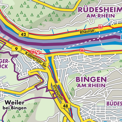 Übersichtsplan Bingen am Rhein