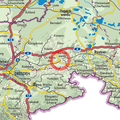 Landkarte Bischofswerda