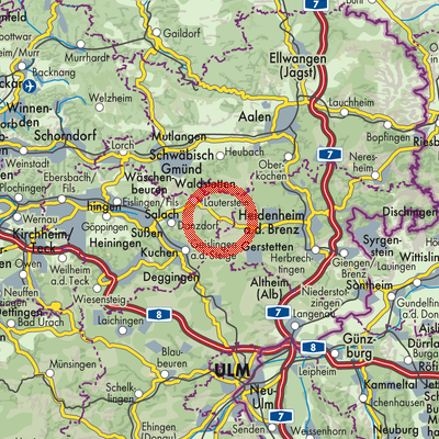 Landkarte Böhmenkirch