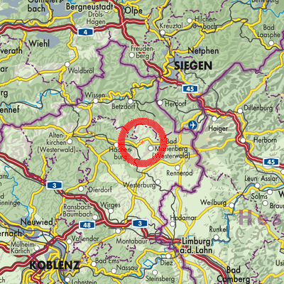 Landkarte Bölsberg