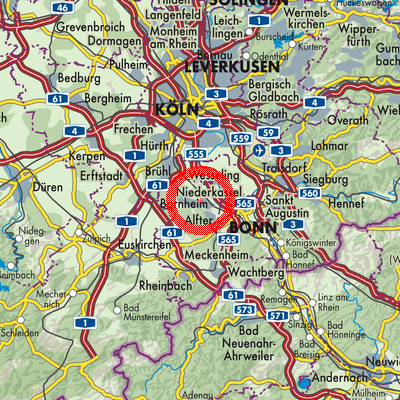Landkarte Bornheim