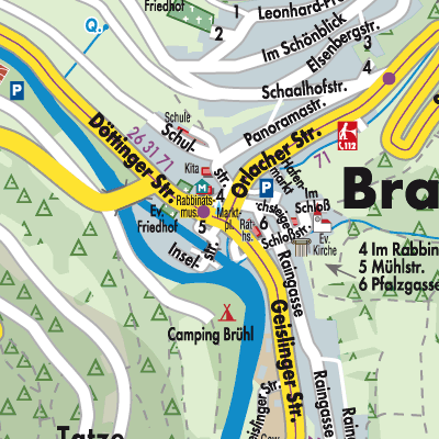 Stadtplan Braunsbach