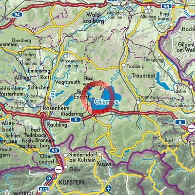 Landkarte Breitbrunn am Chiemsee
