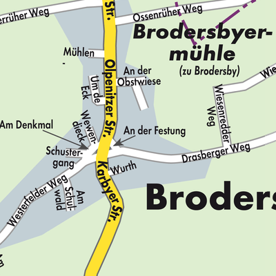 Stadtplan Brodersby