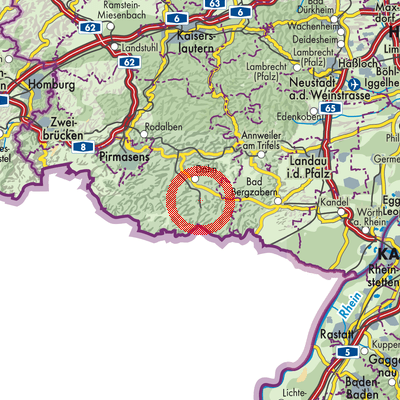Landkarte Bruchweiler-Bärenbach