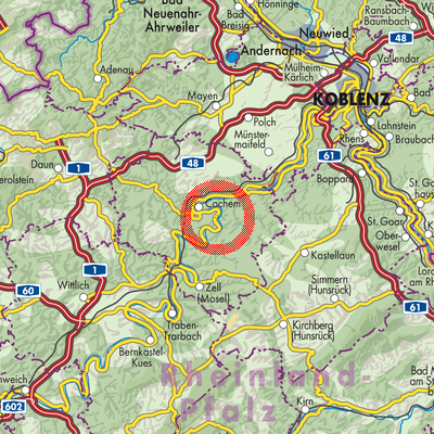 Landkarte Bruttig-Fankel