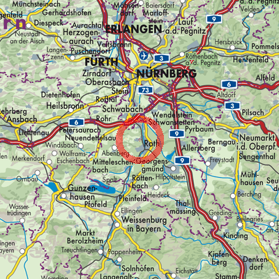 Landkarte Büchenbach