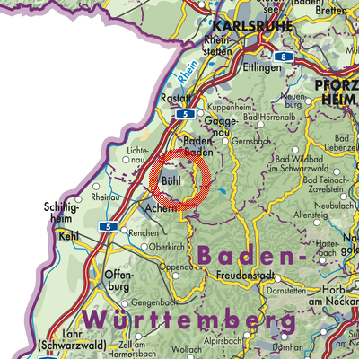 Landkarte Bühlertal