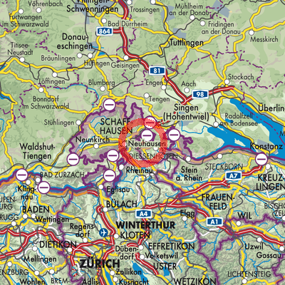Landkarte Büsingen am Hochrhein