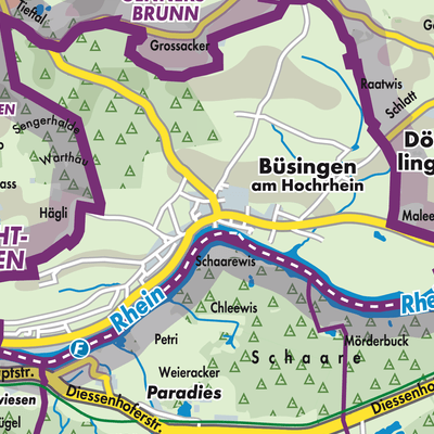 Übersichtsplan Büsingen am Hochrhein