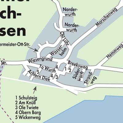 Stadtplan Büsumer Deichhausen