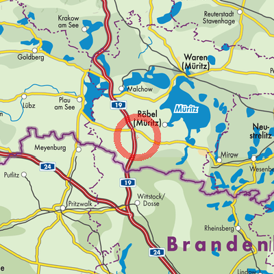 Landkarte Bütow