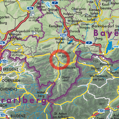 Landkarte Burgberg i.Allgäu