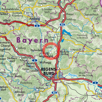 Landkarte Burglengenfeld