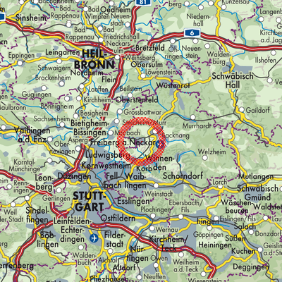 Landkarte Burgstetten