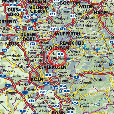Landkarte Burscheid