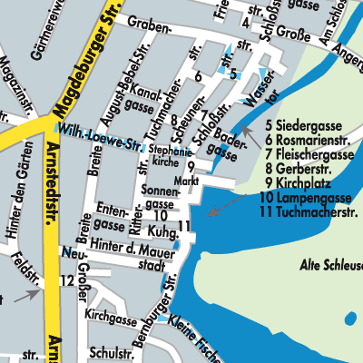 Stadtplan Calbe (Saale)
